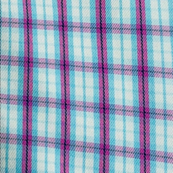 PETER MILLAR Men’s Large Short Sleeve Shirt Plaid Crown Soft - Picture 6 of 11